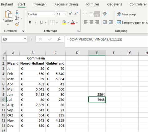 excel vaste objecten zullen verschuiven|VERSCHUIVING, functie .